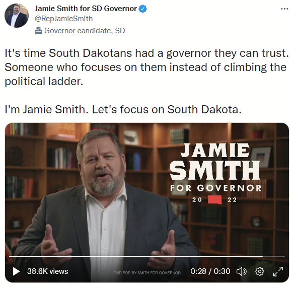 Potential Guv’ner Jamie Smith Nails Noem